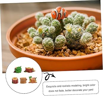 Amazon.co.jp: HANABASS 5個ミニ木の切り株模型 レジン製