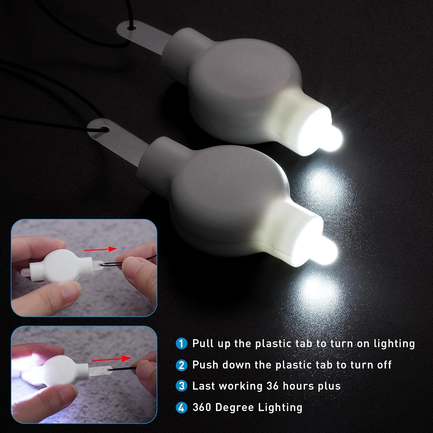 Paper Lantern Lights Battery Operated - Hanging LED Lights with Wire Bright Floral Lighting for Outdoor Indoor Wedding Camping Party Holidays Events Balloon Lanterns Last 36 Hours (White, 30 Pack)