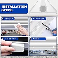 Vista 6 de DGSL - Tiras de sellado para puerta de garaje inferior de goma impermeable, universal, resistente a la intemperie, para sellado de umbral, tira