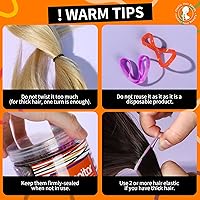 Vista 5 de Teenitor - Bandas elásticas para el cabello, 2000 unidades, Bandas de goma para el cabello, elásticas para el cabello, pequeñas, transparentes