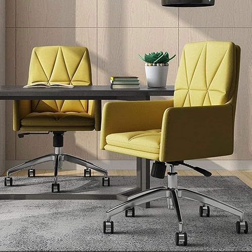 Miniatura 3 de Silla de computadora de tela Home Silla giratoria simple Asiento europeo Ocio Ascensor Silla de oficina Silla de estudio (gris)