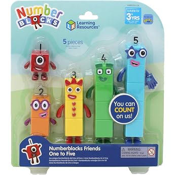 مصادر التعلم Numberblocks الأصدقاء من واحد إلى خمسة لعبة رسمية قابلة للتحصيل تتضمن Numberblocks واحد، اثنان، ثلاثة، أربعة وFi