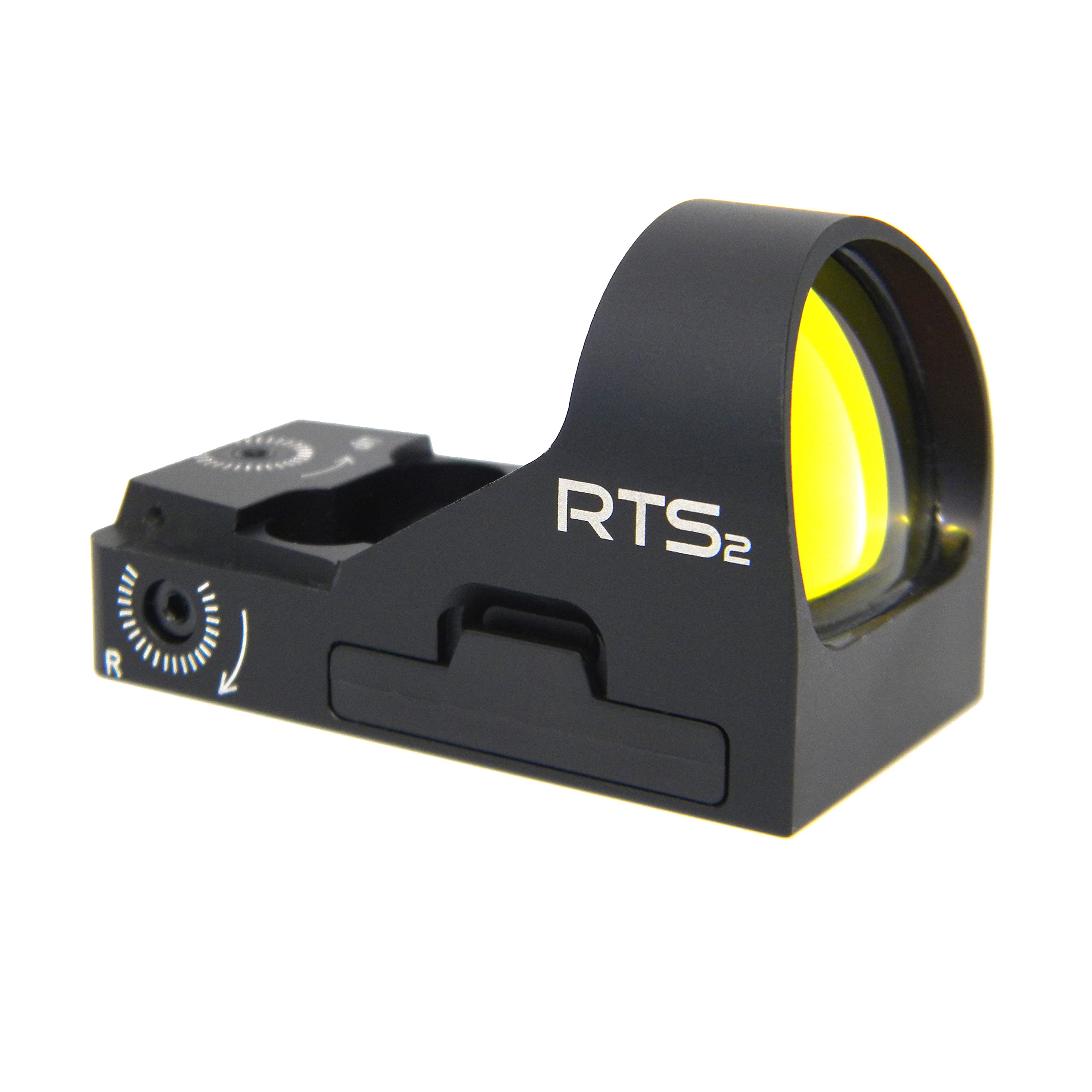 Micro Red Dot Sight RTS2B V5, 6 MOA, 1x Magnification, Made of Aircraft Grade Aluminum, Adjusts for Wind & Elevation, Ultra Bright, All Weather, Waterproof, Lightweight, Matte Black