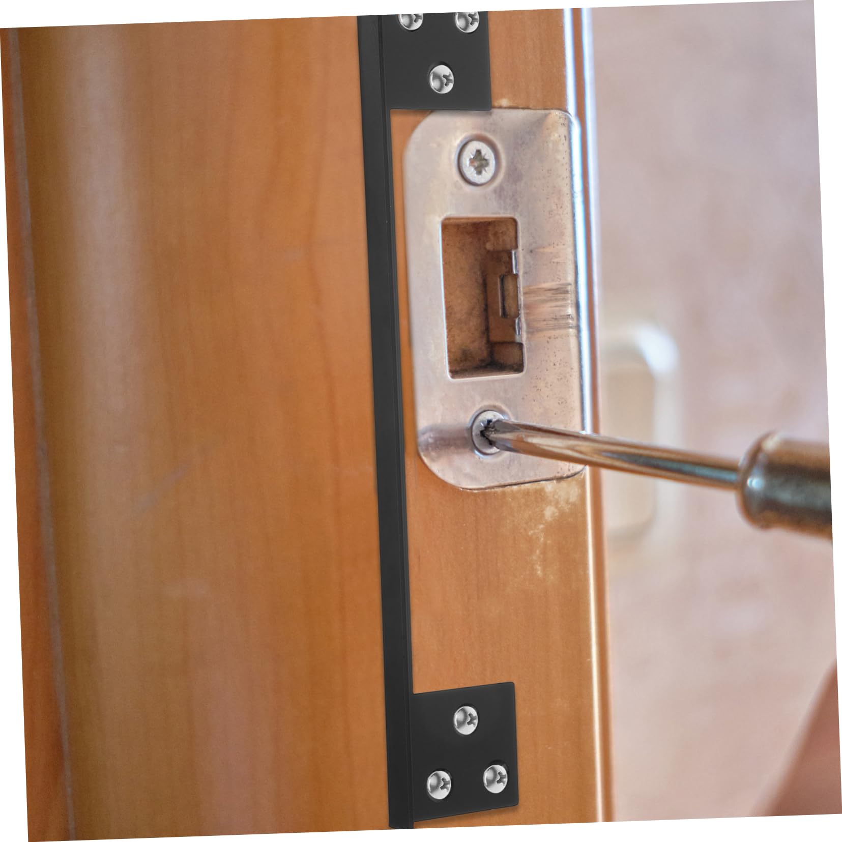 BESPORTBLE Lot De 4 Plaques De Renfort Robustes En Acier Inoxydable Pour Loquet De Porte