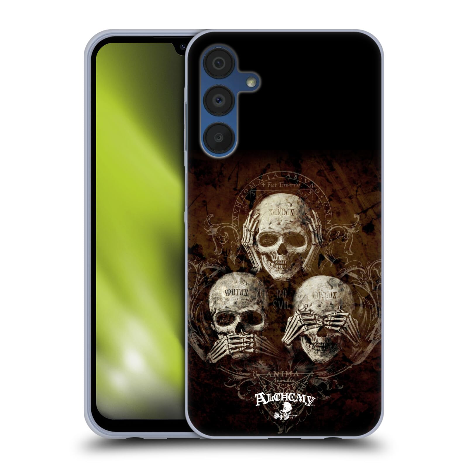 Carcasa Samsung Galaxy A15 No Evil Tres Calavera Alchemy Gothic gel 7