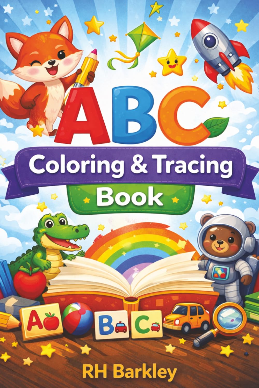 ABC Coloring and Tracing Book for Kids: A Fun Alphabet Workbook to Trace Uppercase and Lowercase Letters and Color A to Z Pictures