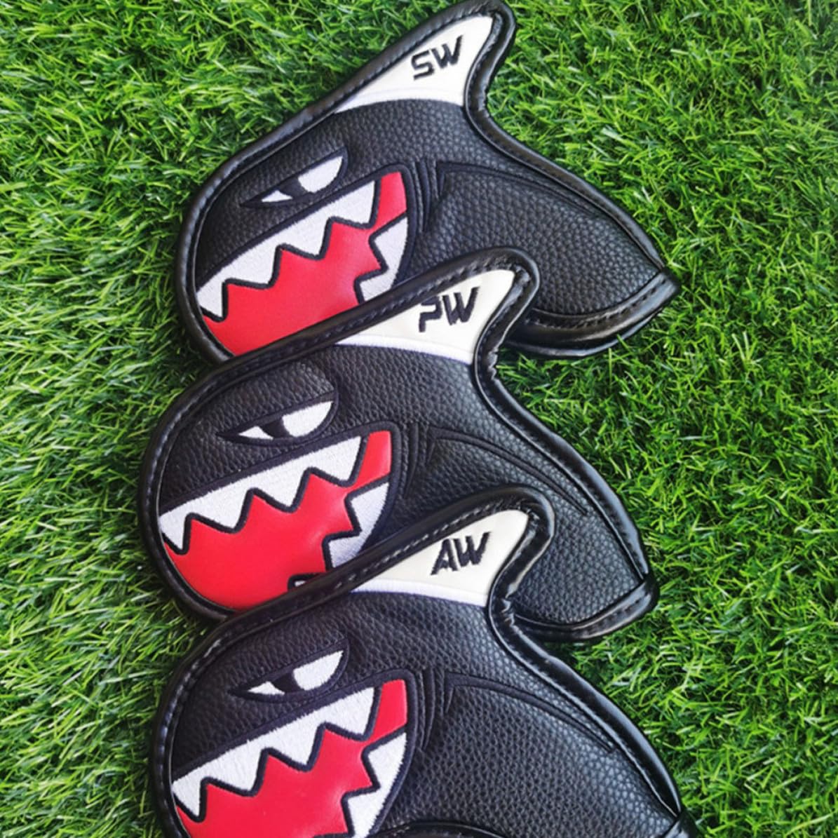 9 Piezas Funda para Putter de Golf Mallet Negra en PU, Protección