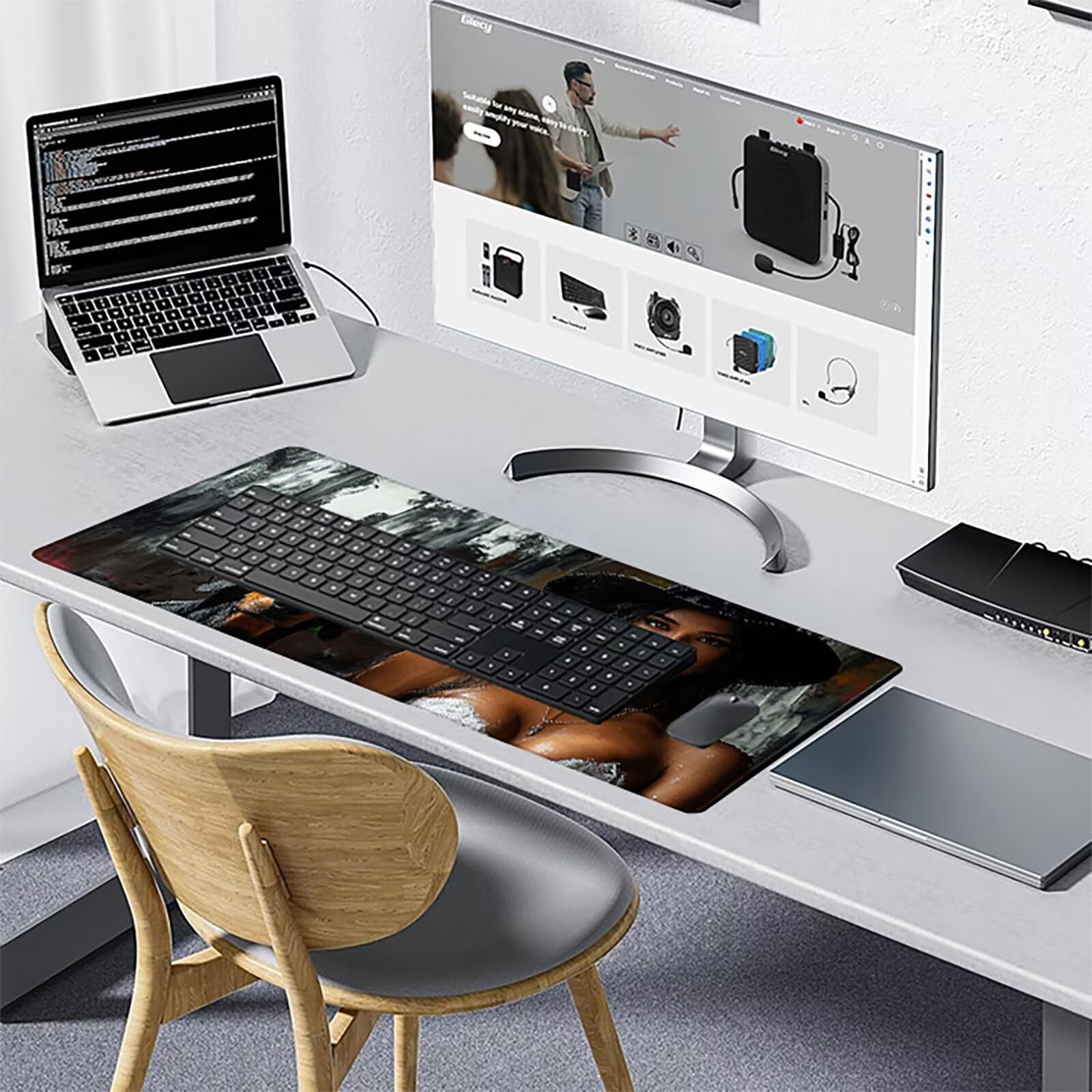 Podkładka pod mysz dla psów XXL 1500x800x3mm, damska podkładka pod mysz do gier, podkładka pod mysz z gumową podstawą, podkładka pod mysz dla graczy ze szwami na krawędziach, akcesoria dla graczy, do