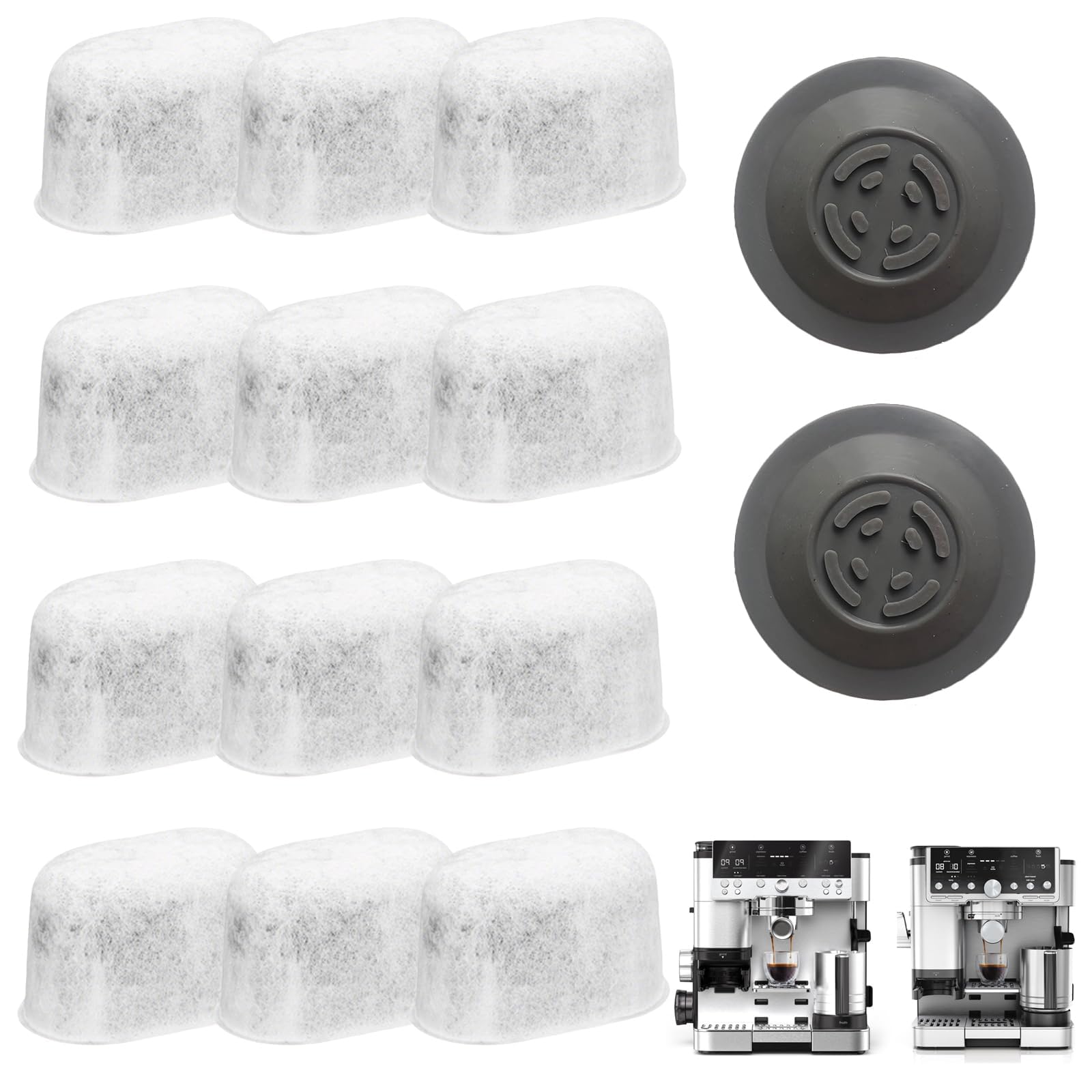 Aiyraa 12pc Ninja Coffee Machine Water Filters & 2 Backflush Disc
