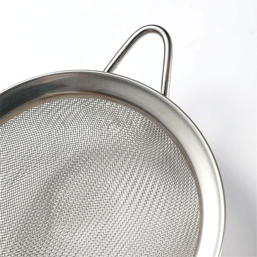 Flour Sieve, Stainless Steel Colander Fine Mesh Kitchen Sifter For Filtering Icing Sugar Pasta Vegetable (Size : Xl)
