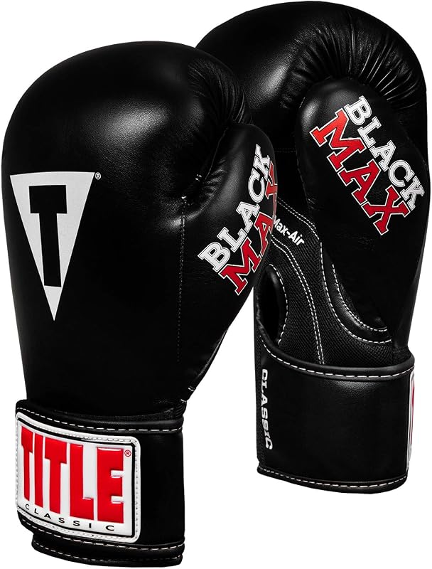 Title Classic Black Max Boxing Gloves, Black, 16 oz