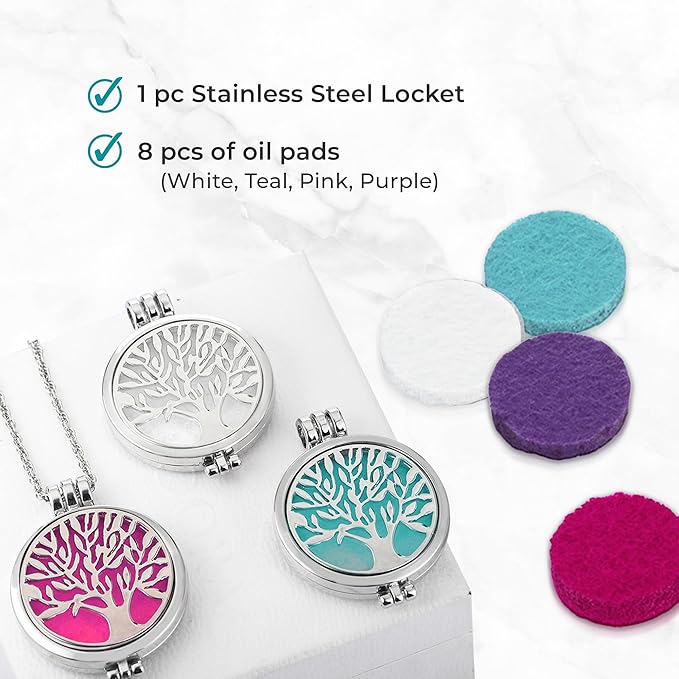 Difusor de Aromaterapia Colgante de Acero Inoxidable con Almohadillas miniatura 6