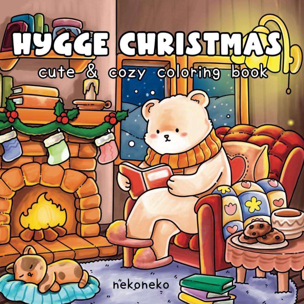 Hygge Christmas: A Cute & Cozy Coloring Book for Comfy Coloring Moments ...