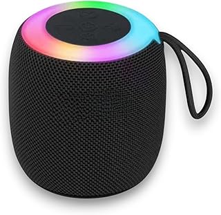 Generic Wireless Bluetooth Speaker Subwoofer Outdoor Portable Car Home Atmosphere Desktop Small Mini Speaker with RGB light support Radio,TF card, flash memory - Black