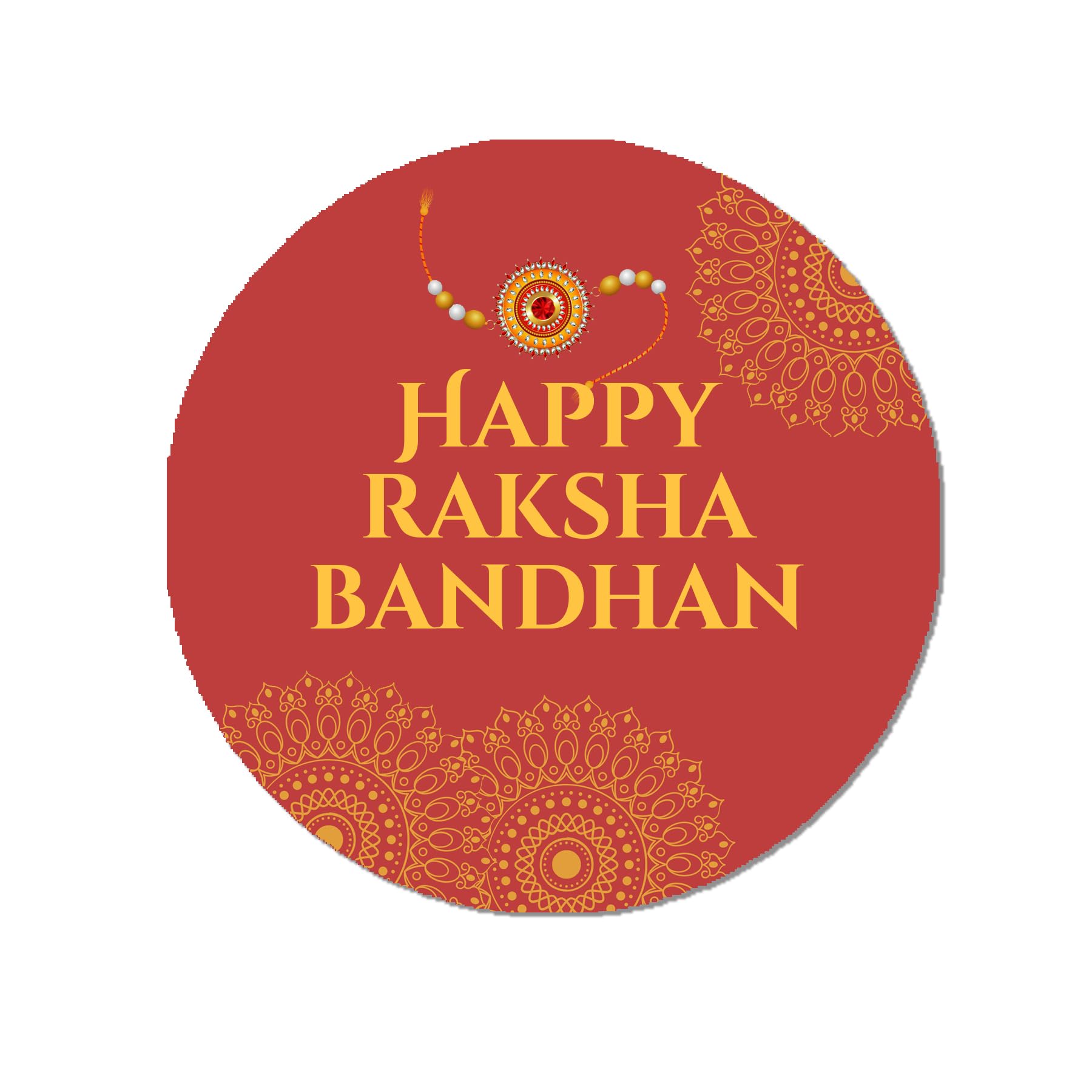 Raksha Bandhan Celebration Favour Gift x 35 Stickers (37mm) – Festival Rakhi Labels - 2 Designs (Design 2, 35)