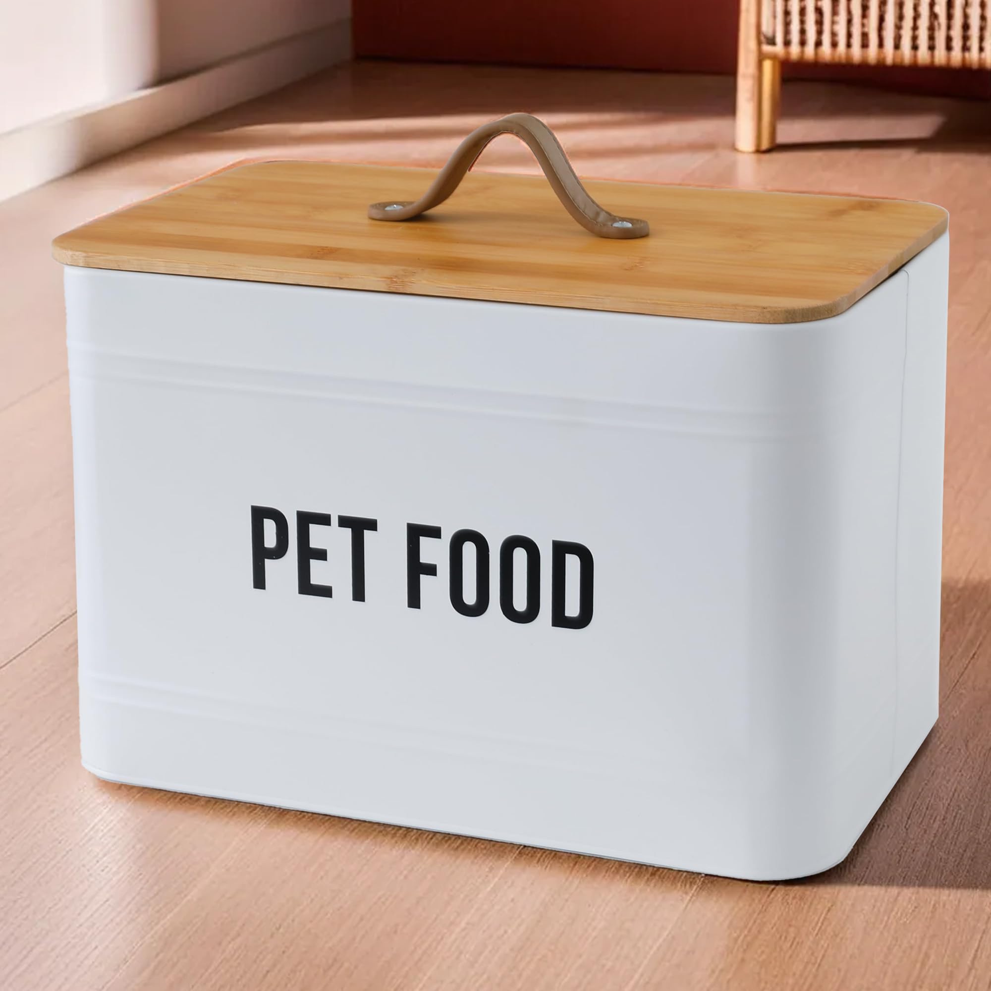The Better Home Dog Food Storage | Galvanized Metal | Dog & Cat Food Storage | Pet Owners | Bamboo Lid | 10L | White 1 Pack (B0CSKFL78K) Amazon Price History, Amazon Price Tracker