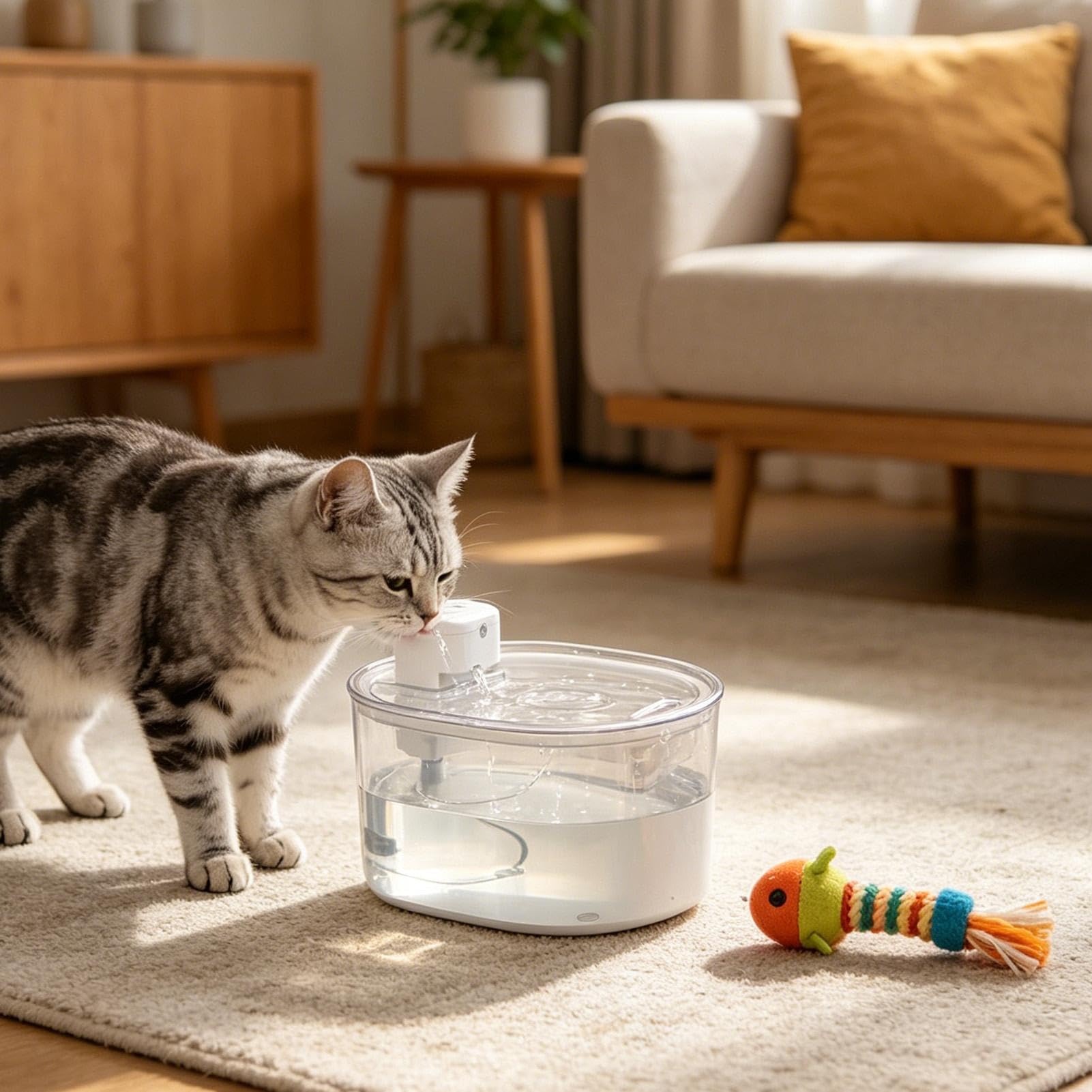 Fuentes de Agua para Gatos 3L Bebedero Recargable Silencioso con Sensor | Fuente Agua De Perros Bebedero de Mesa y Escritorio, Cachorros, , Perros y Mascotas de Interior