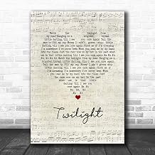 Twilight Script Heart Song Lyric Print