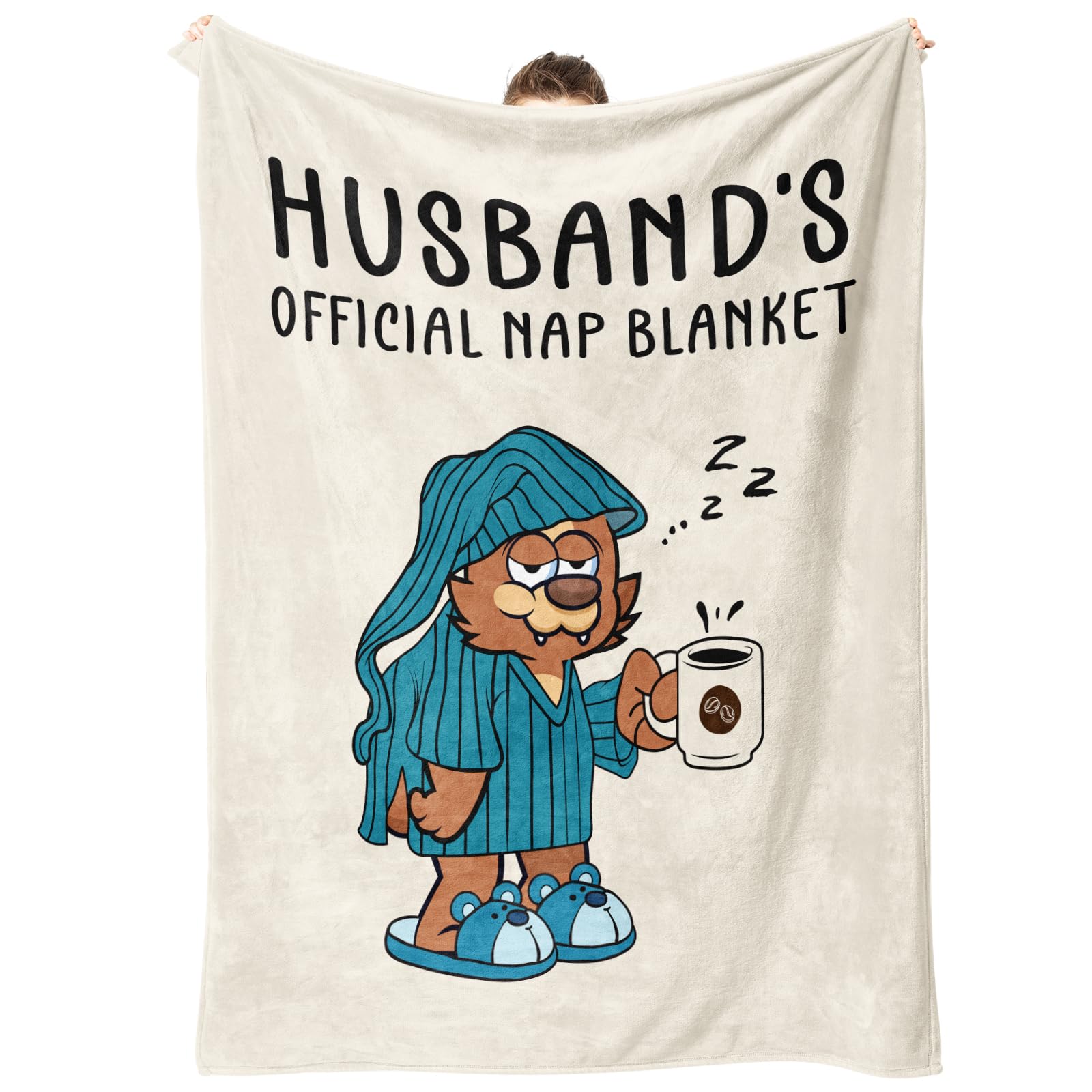 Cadeau d'anniversaire pour mari : couverture en flanelle Juratar de la part de sa femme
