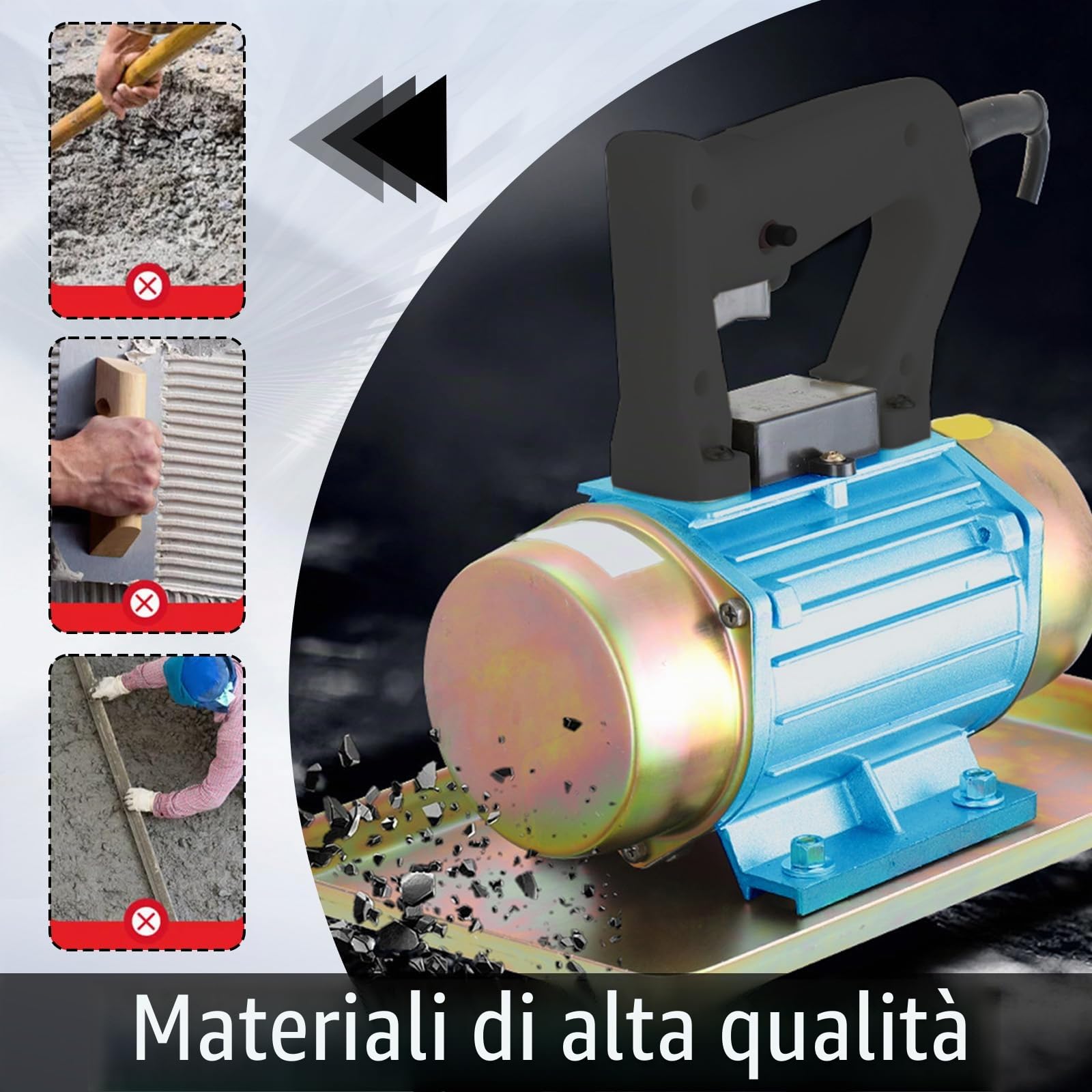 Vibratore Per Calcestruzzo Da 250 W, Mini Motore Per Vibratore Per Calcestruzzo 3500 U/min Portatile In Plastica Resistente Piccolo Vibratore Per Lastre Di Calcestruzzo Per Piastrelle