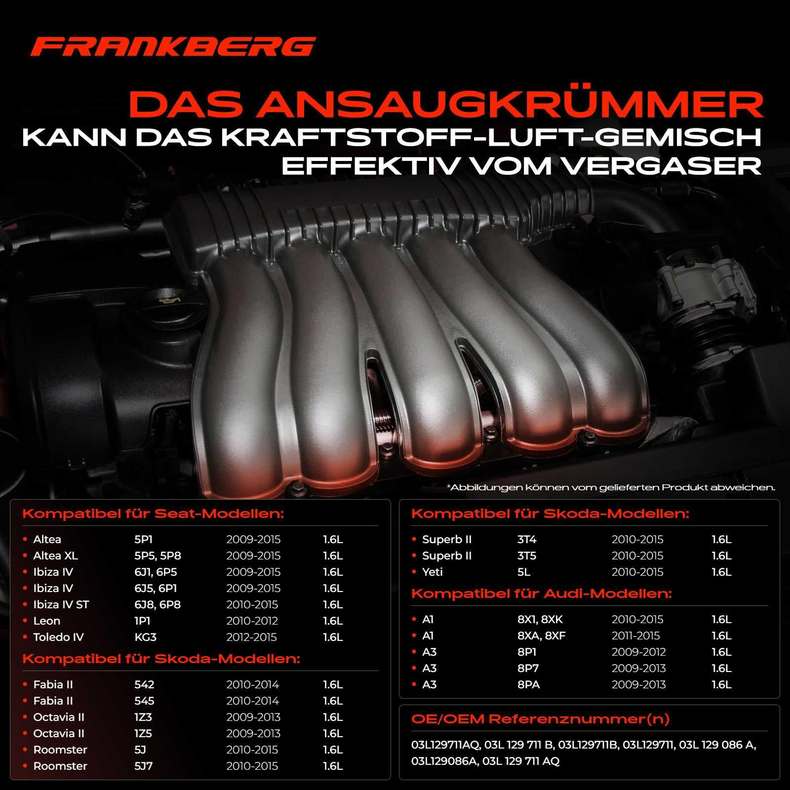 Frankberg Ansaugkrümmer Mit Dichtung 03L129711