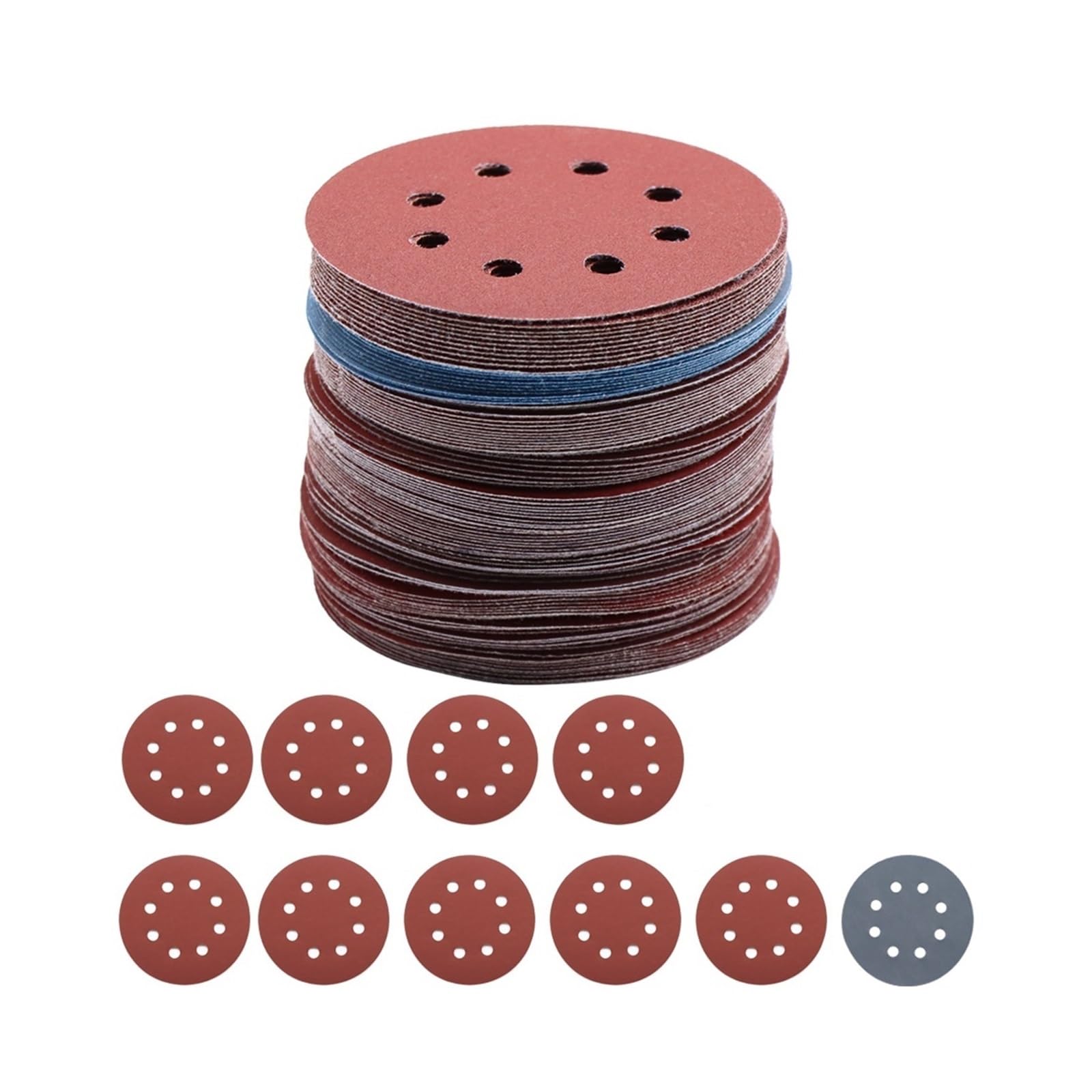 Air Random Orbital Palm Sander polerka do elektronarzędzi pneumatycznych 5 cali 125 mm(100Pcs Sandpaper set)