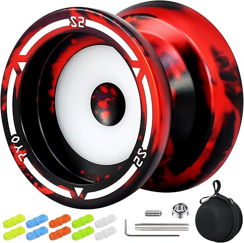 S2 Yoyo de doble propósito para niños, Yoyo profesional con modo sensible y no responde, yoyos de truco de giro de dedos con rodamiento KK,