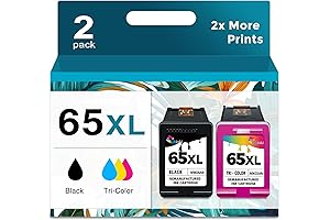 Remanufactured HP 65XL 65 Black and Color Combo Ink Cartridge 2-Pack