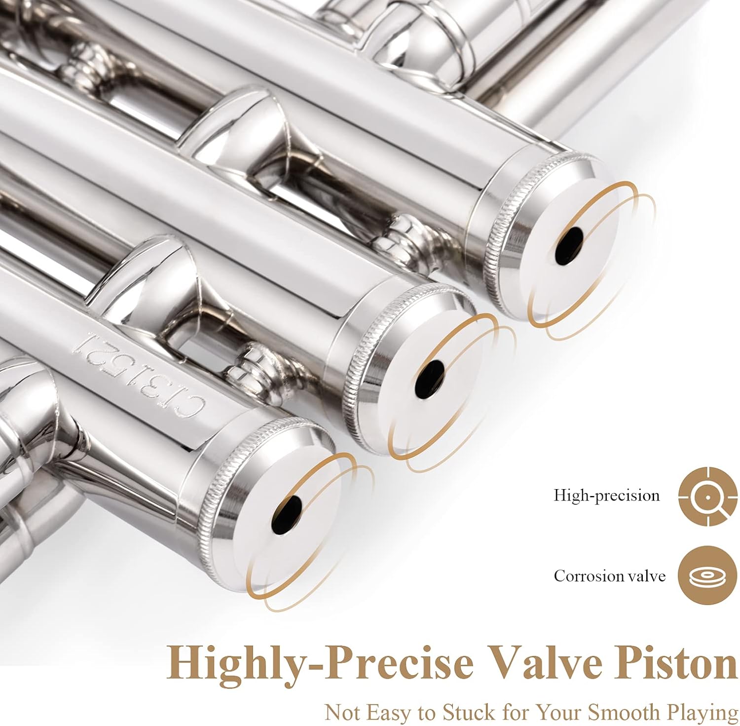 Eastar Bb Trumpet Standard Trumpet Set for Student Beginner with Hard Case, Cleaning Kit, 7C Mouthpiece and Gloves, Brass Bb Trumpet Instrument, Nickel, ETR-380N : Musical Instruments