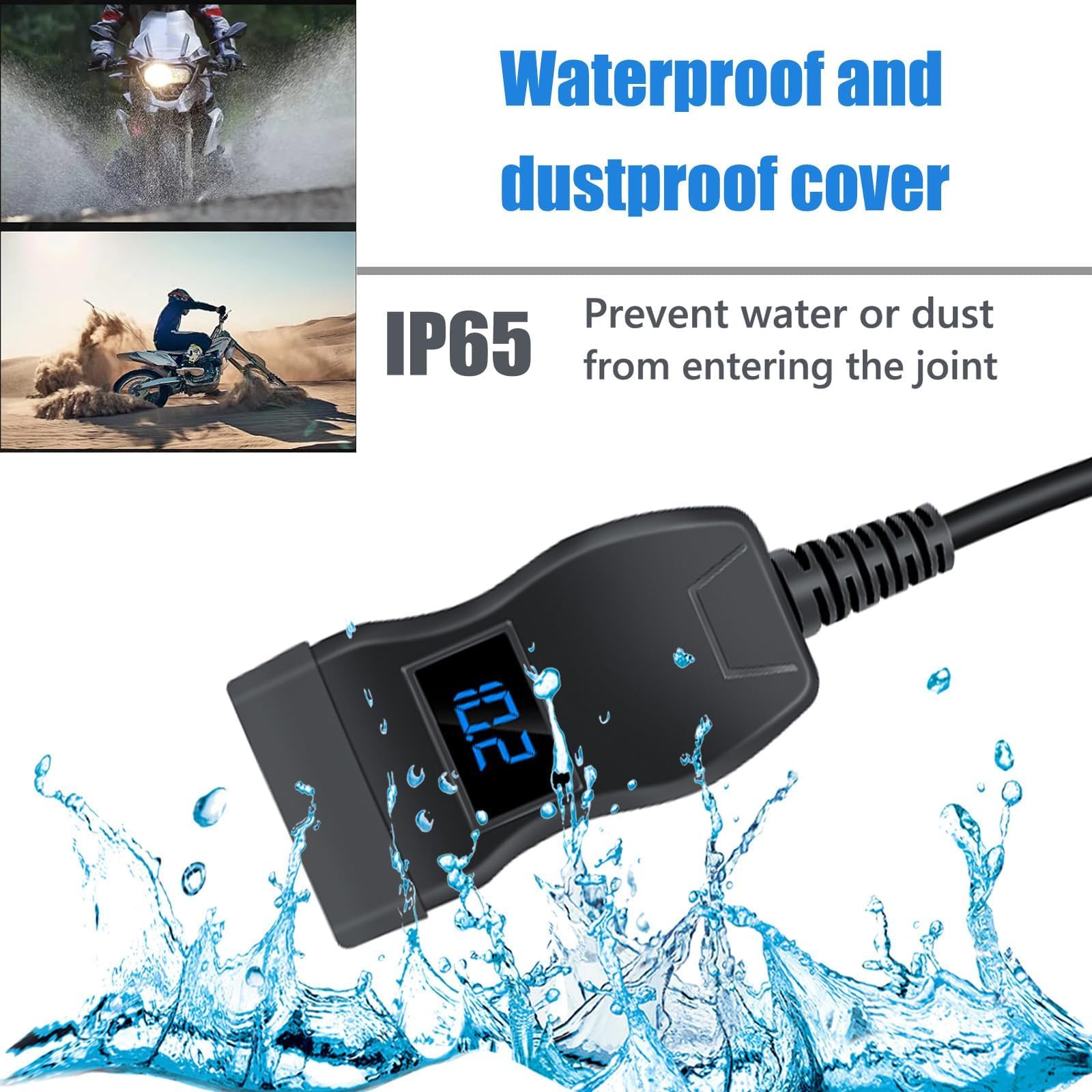 48W Motosiklet USB Şarj Cihazı QC3.0 & PD Hızlı Şarj 3.0 Motosiklet USB USB Type C Telefon Şarj Cihazı,Voltmee ve Açma/Kapama Anahtarı ile İndirim - Banggood Türkiye Mobil