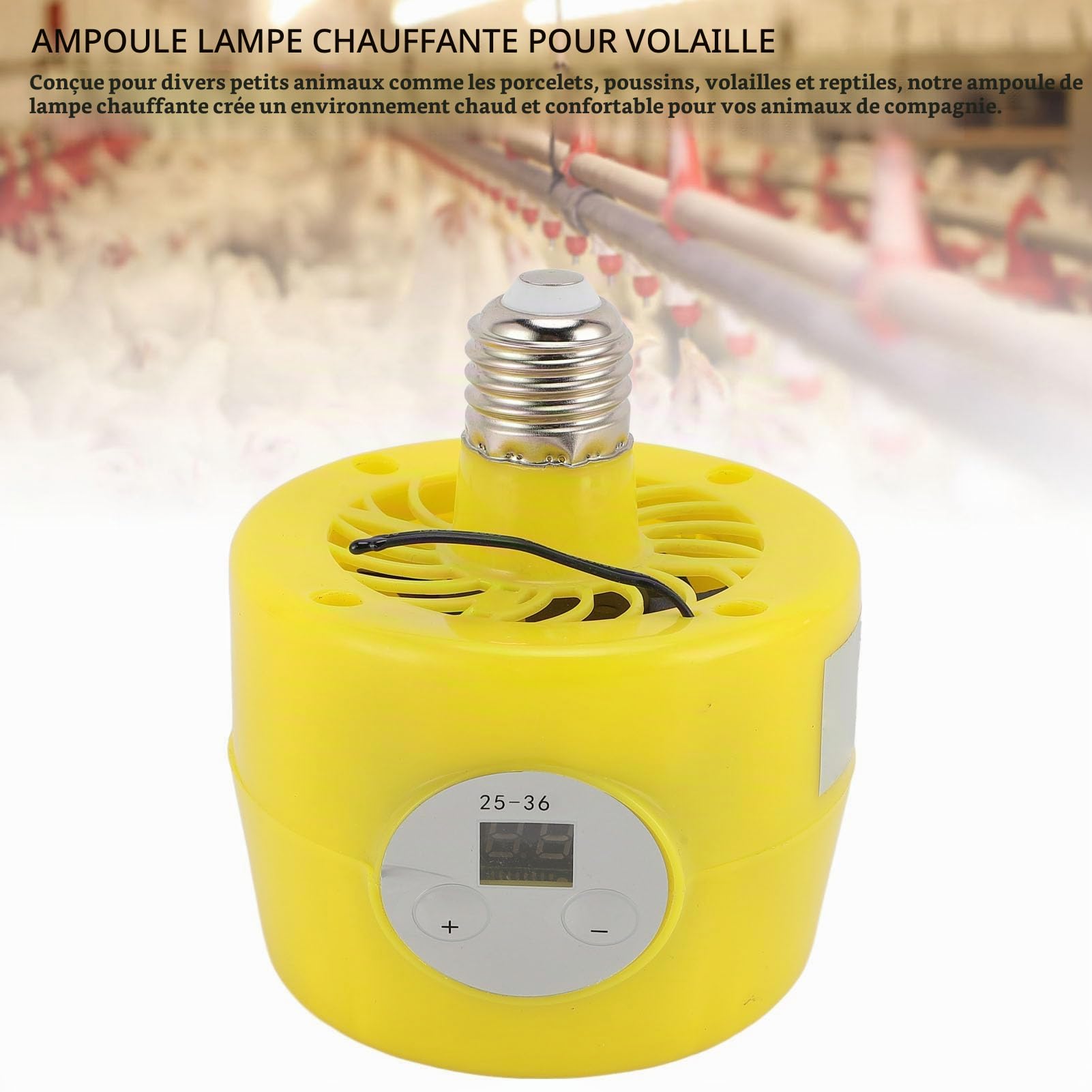 Lampe Chauffante Poulailler Couveuse Poussins Volaille Ampoule Infrarouge Chauffage