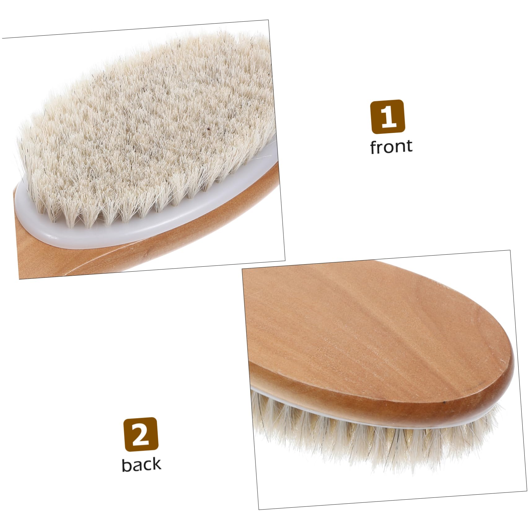 Didiseaon 5 Piezas Cepillo de baño de cerdas suaves de crin herramienta de baño corporal cepillo exfoliante de espalda cepillo de baño corporal depurador de de baño cepillo de espalda
