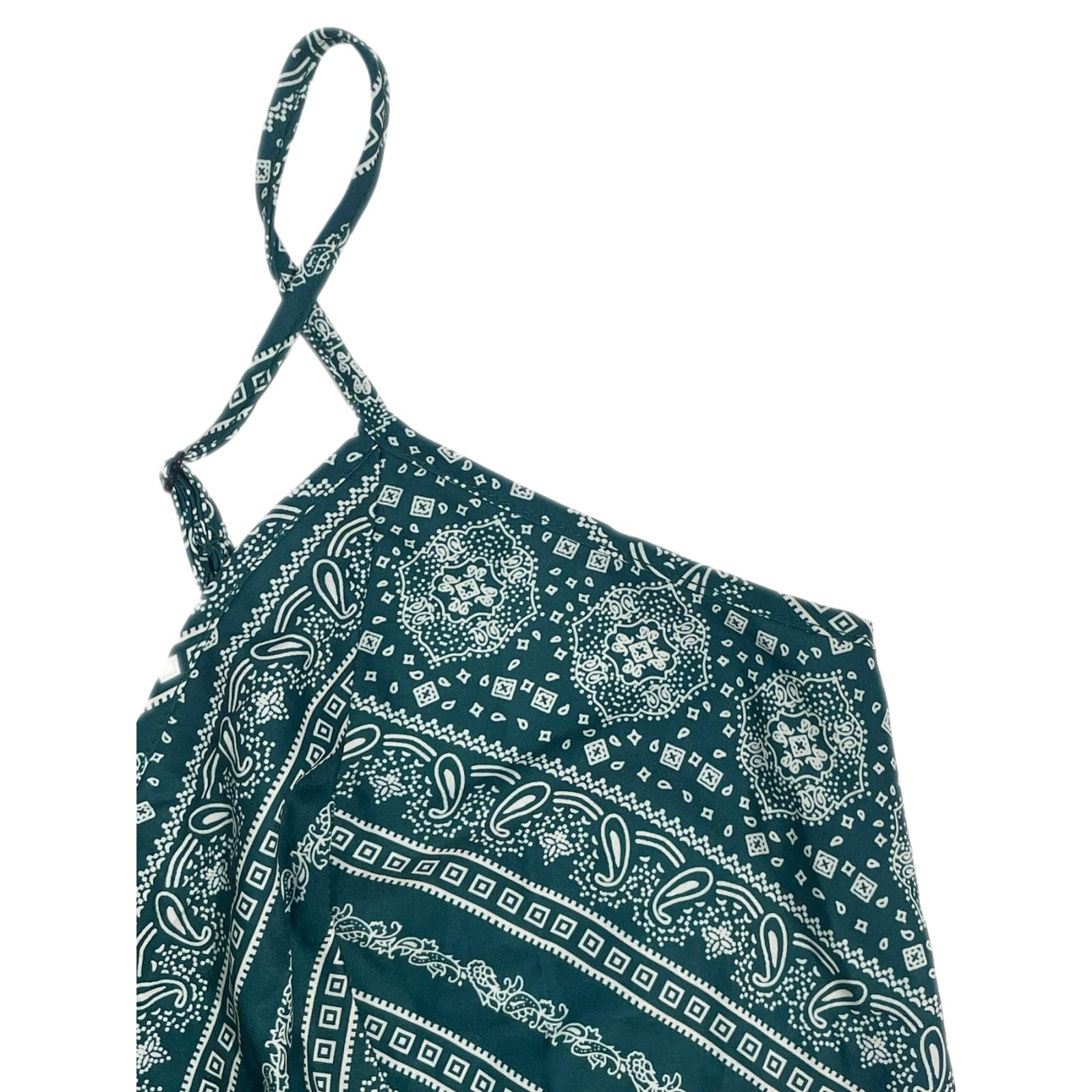 Vestito Abito Maxi Senza Schienale A Scollo in V Profondo da Donna - Stampa Floreale con Fessura Alta alla Coscia per Vacanze sulla Spiaggia E Feste Estive-Green-XL