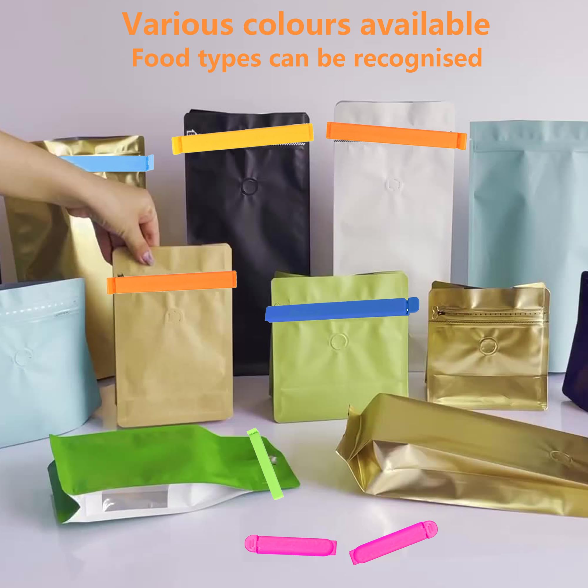 35 Clip Di Chiusura Per Sacchetti Alimentari - Riutilizzabili In Plastica - 4 Misure: 7/8/11/16 Cm - Multicolore - 3