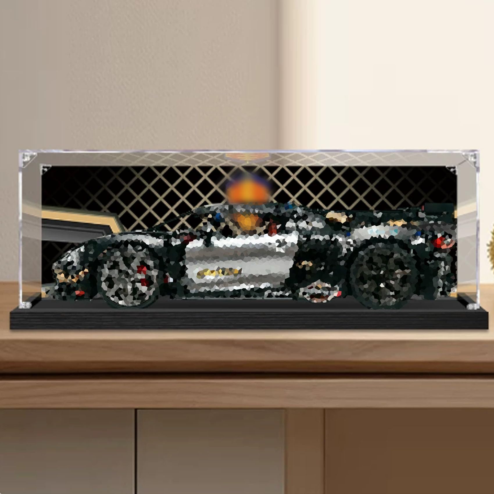 Dustproof acrylic Display Case for Le-go 42232 Racing Car Model-display box only