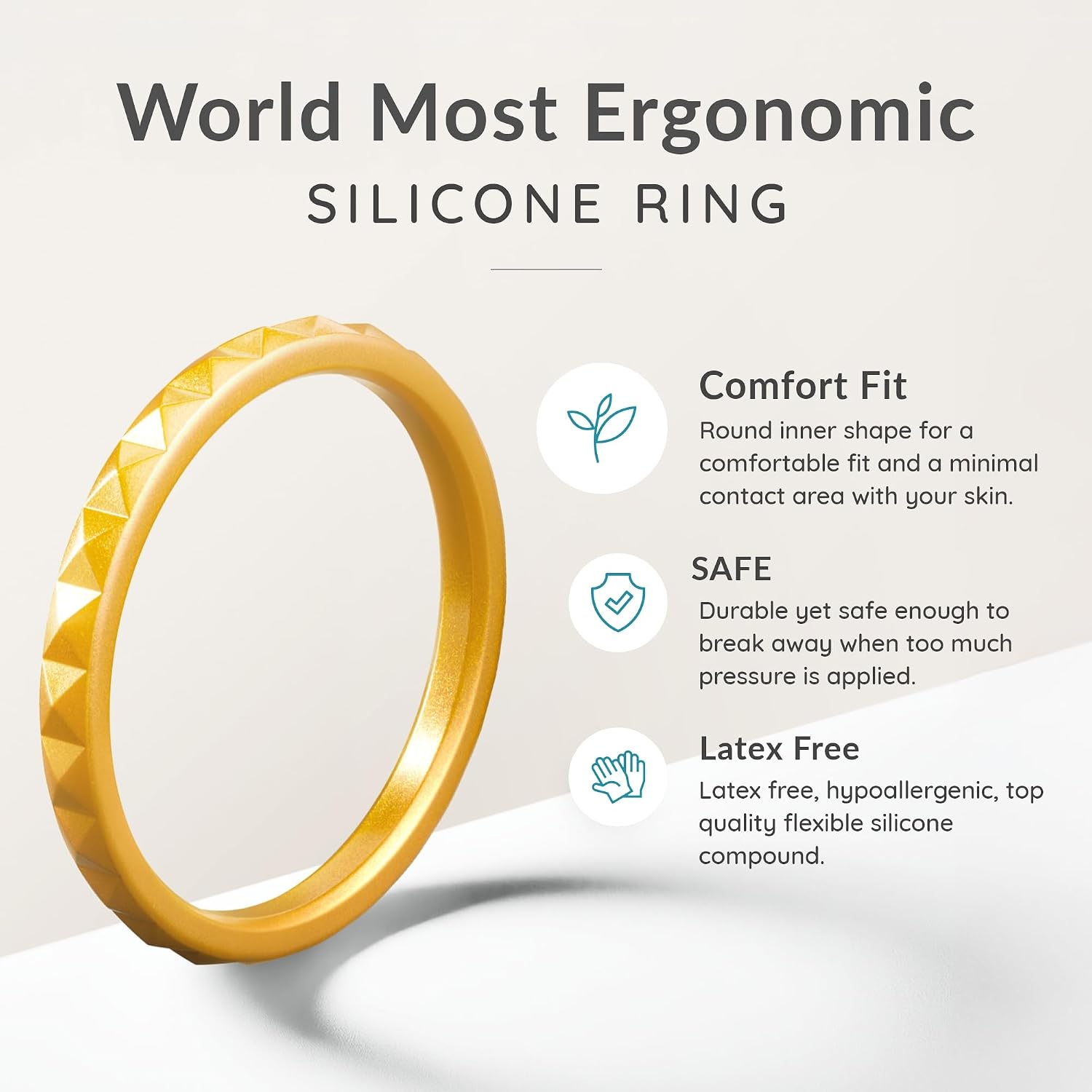ThunderFit Silicone Wedding Bands for Women, Rubber Wedding Rings with Diamond Pattern 2.6mm Wide 2.1mm Thick - 1/4/8 Variety Multipack