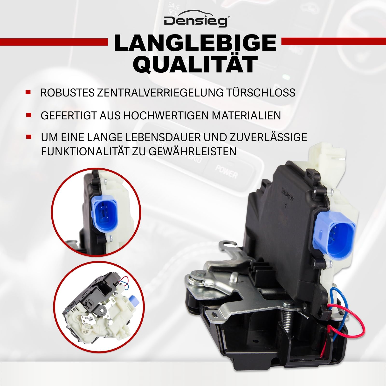 Cerradura de puerta trasera derecha – Repuesto de bloqueo de puerta para VW Polo 9N, Seat Ibiza 6L1, Skoda Fabia 6Y2 6Y3 6Y5 – Cerradura centralizada – 3B4839016AN 3B4839016AG
