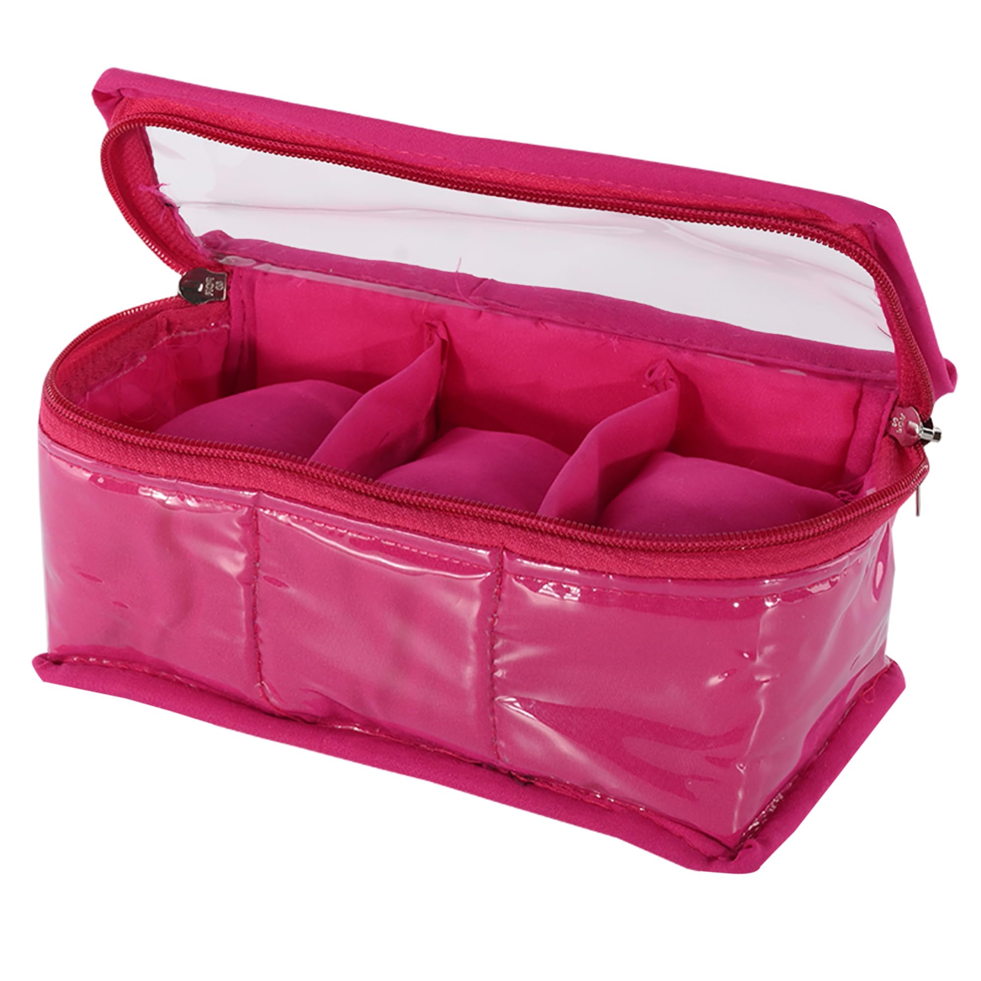 Kuber Industries Watch Organizer | 3 Slot Watch Box | Travel Bracelet Holder | Watches Organizer for Gifting | Top Visible Window | Watch Case for Men And Woman | Pink (B0D4J1ZY89) Amazon Price History, Amazon Price Tracker