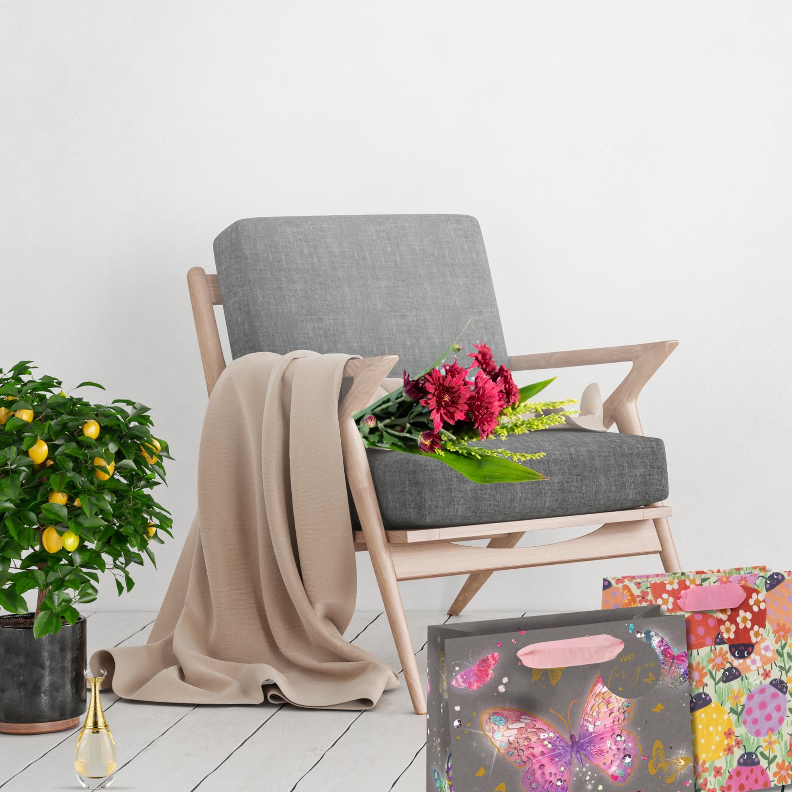 Image secondaire de Sac Cadeau Luxe Papillons Glick - Taille Moyenne 175x225mm