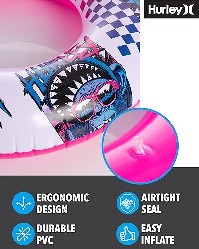 Miniatura 3 de Hurley Anillo de natación inflable - Flotador de piscina tubo interior - Juguete inflable para piscina de juguete en forma de donut flotador para