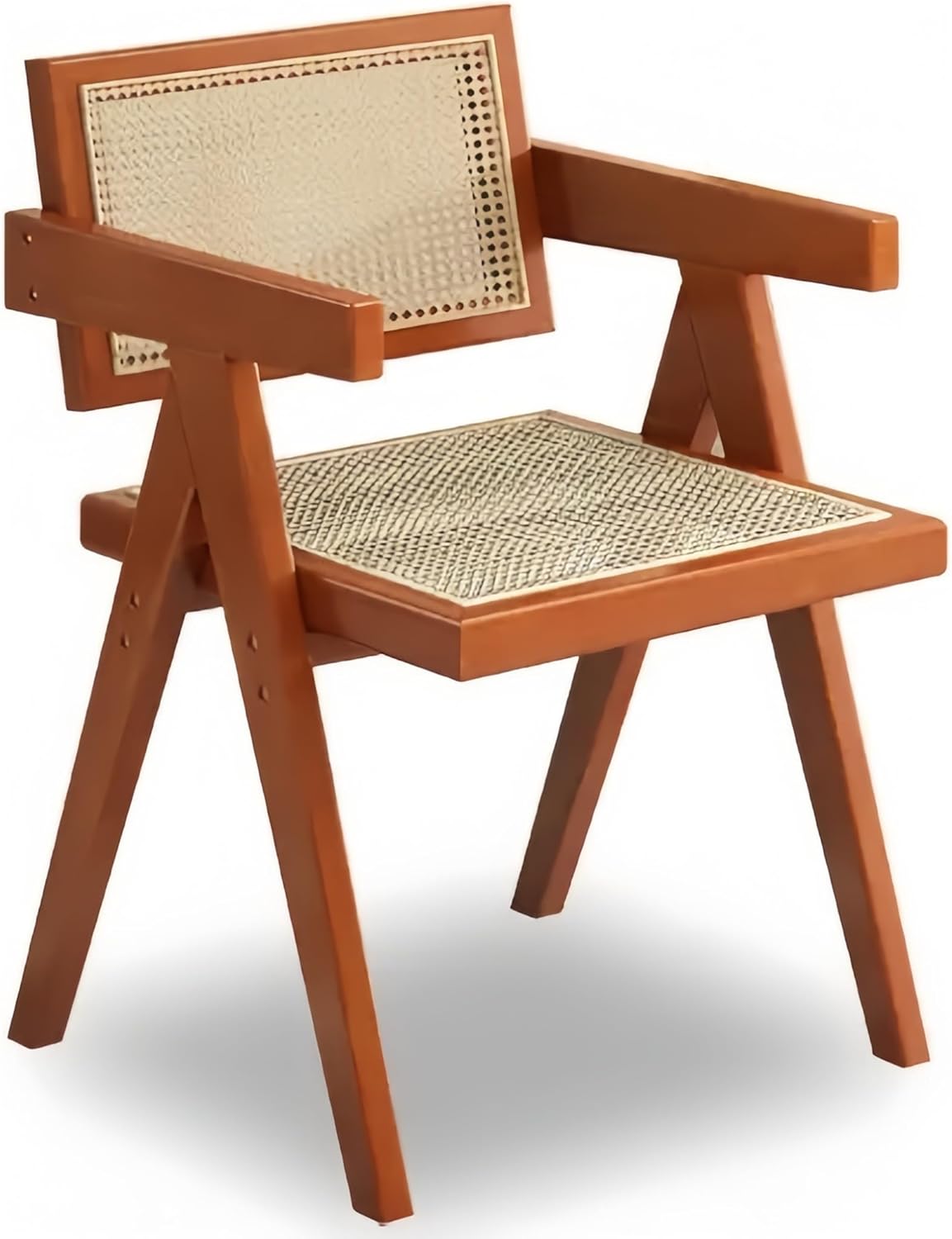 ダイニングチェア ラタンチェア 食卓椅子 無垢材 食卓チェア 通気性 厚い手 木製 丈夫 籐編み 伝統的なほぞ継ぎ構造設計 おしゃれ