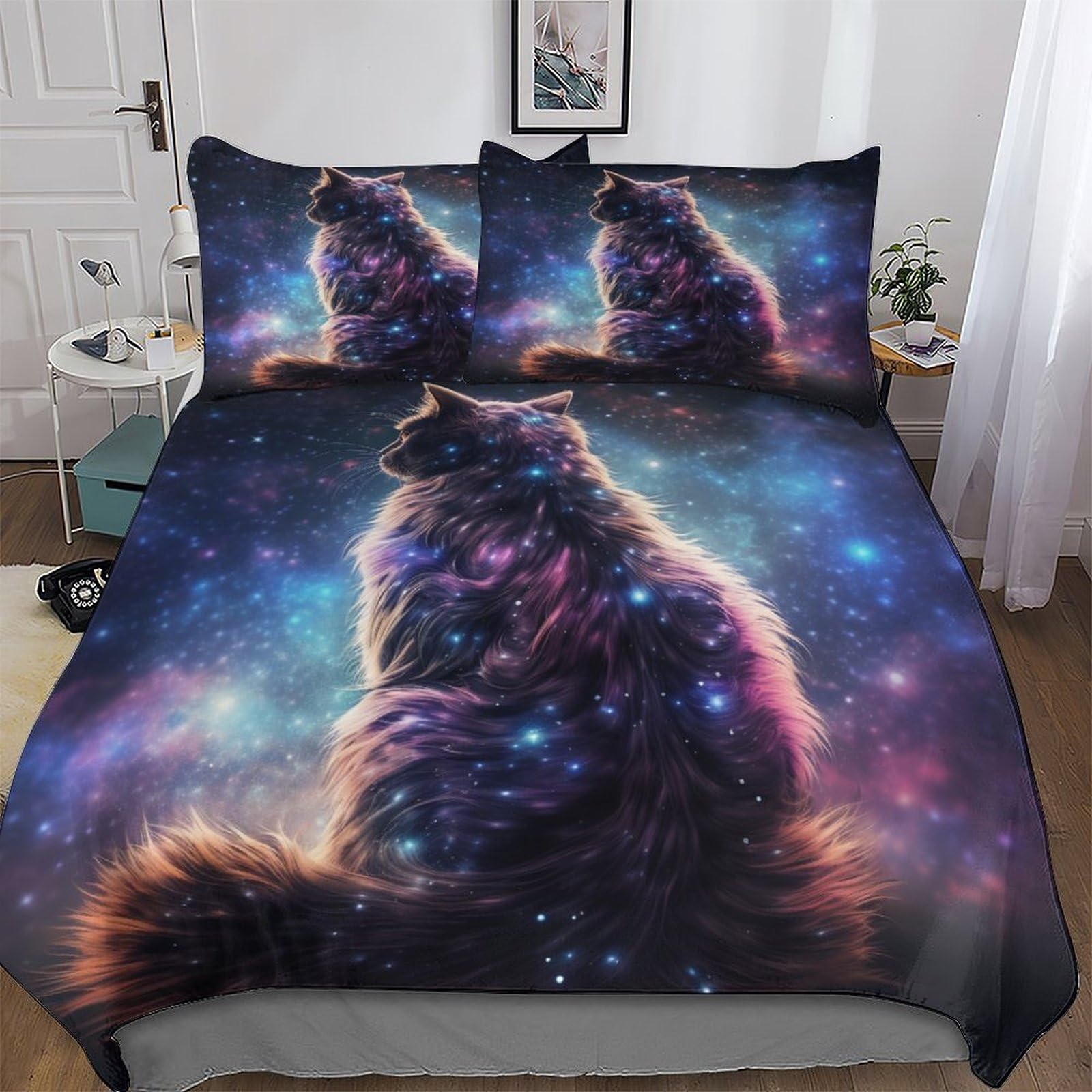 Parure de lit chat 220x240cm pour transformer l'ambiance de votre chambre