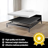 Vista 4 de Imperius Transpirable, minimiza el ruido, resistente a la humedad, soporte de cama de perfil bajo, cama doble grande de 0.394 in, caja de resorte