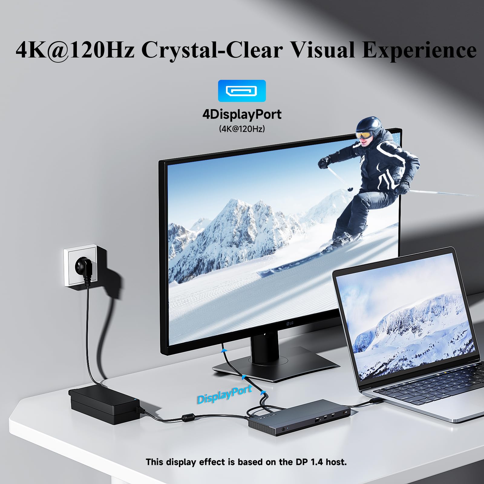 WAVLINK 12-IN-1 USB-C Docking Station, 100W Power Delivery, 2DP+HDMI, 4 USB-A, 2 10Gps USB-C Gigabit Ethernet, Triple Display Laptop Dock