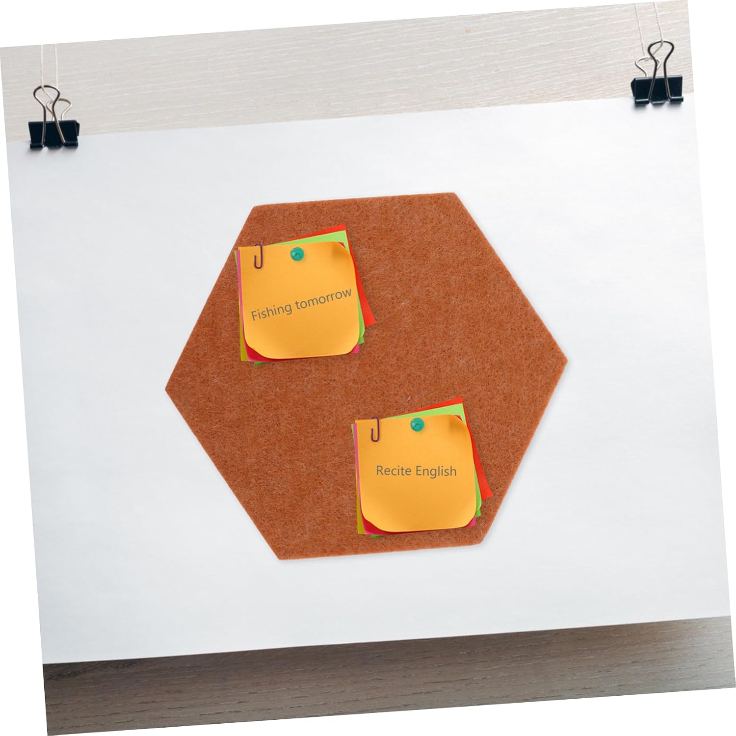 Home Office Wall Decor 10 Pack Hexagon Felt Bulletin Board Adhesive Memo Board Whiteboard