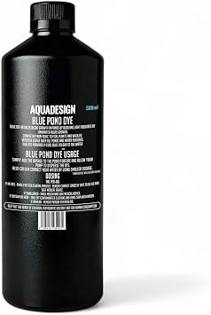 AquaDesign Blue Liquid Pond Dye 500ML For Ponds And Water Features TREATS 20,000L