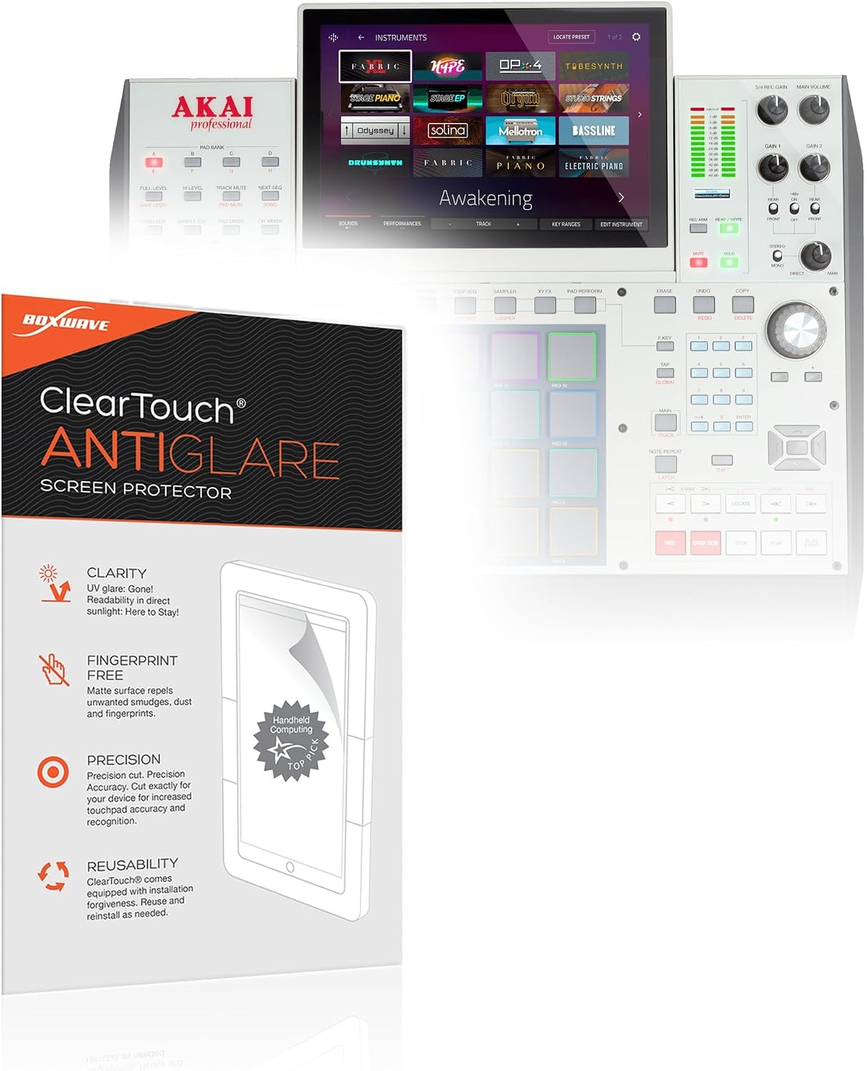 BoxWave Screen Protector Compatible with Akai MPC X Special Edition - ClearTouch Anti-Glare (2-Pack), Anti-Fingerprint Matte Film Skin