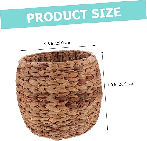 Miniatura 3 de CHILDWEET Cesta de mimbre de gran capacidad, cesta de almacenamiento blanca, organizador tejido para decoración del hogar