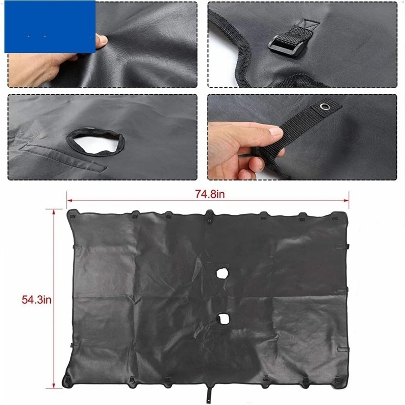 Parasol Ventana Coche para Jeep para Wrangler JK 4 Puertas 2007 208 2009 2010 2011-2017 Parasol Suave Cuero para Coche Cubierta Completa Superior Anti UV Cubierta Solar