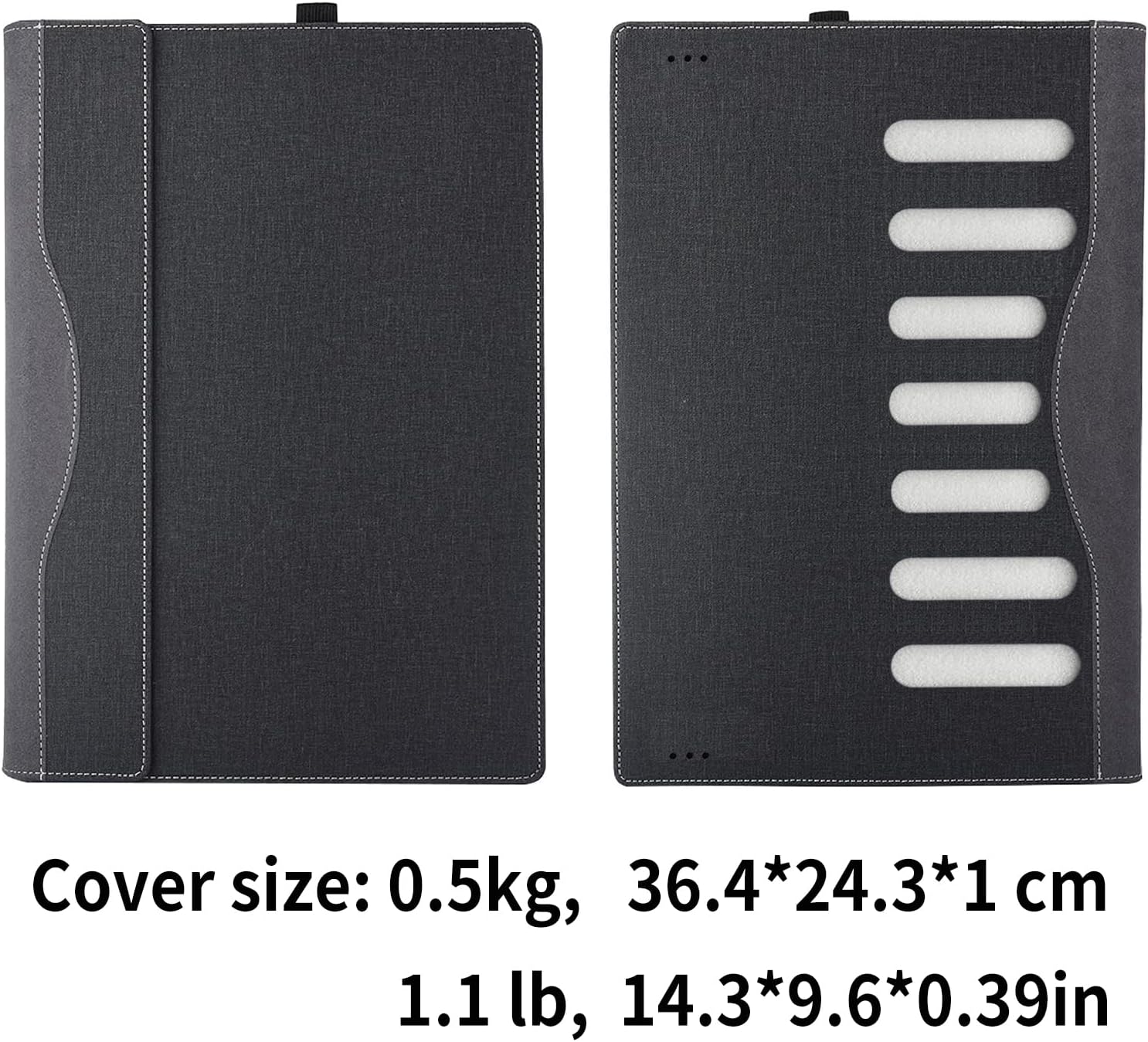 Laptop Case Cover for 15" Lenovo Yoga 7i Gen 5 / Yoga 7 15ITL5 2 in 1 [Do Check Model] Notebook Sleeve Computer Bag Protective PU Shell Accessories (Black)